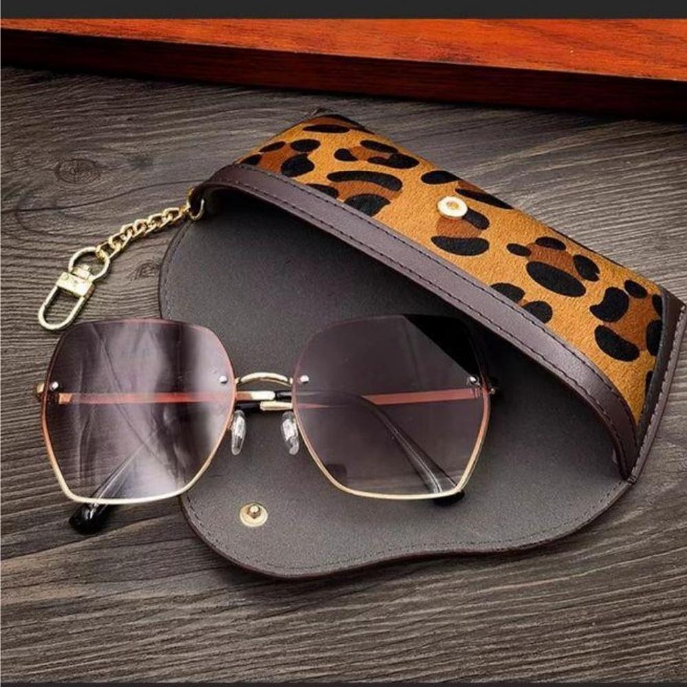 Eyewear Cases Pu Leather Glasses Protective Cover Vintage Glasses Case Vintage Leather Eyeglasses Pouch For Sunglasses Storage