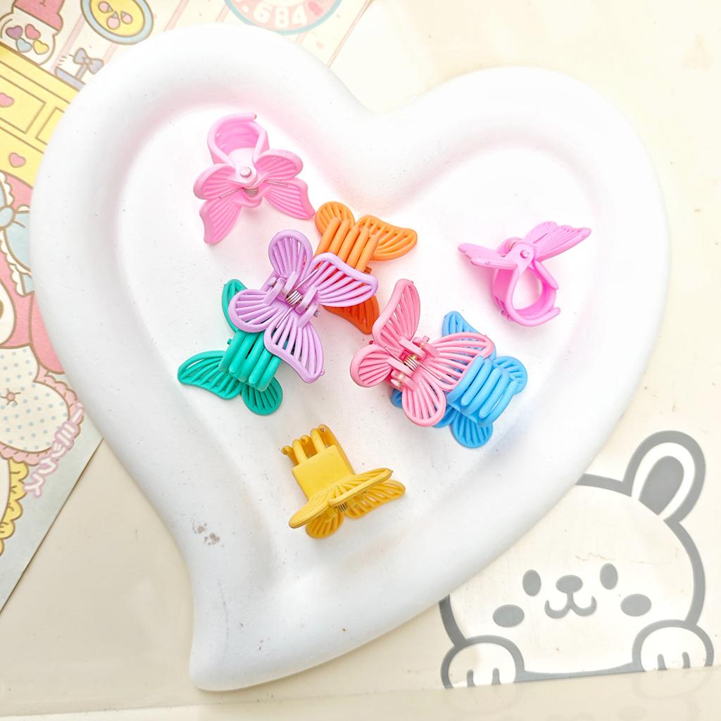 Random 20Pcs Mini Butterfly Hairpin Colorful Hair Claw Women Hair Claw Clips Crab Barrettes Girls Hair Accessories