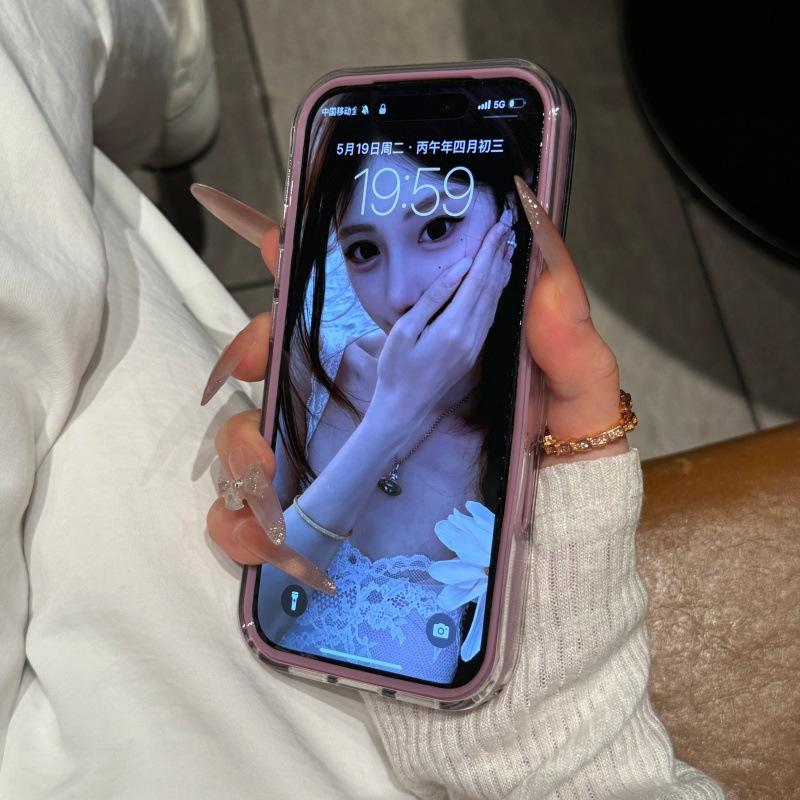 High Value Contrast Color Gradual Change Smudging Seconds Change Applicable Apple 17Pro Mobile Phone Case iPhone16Pro All-inclusive Anti-drop