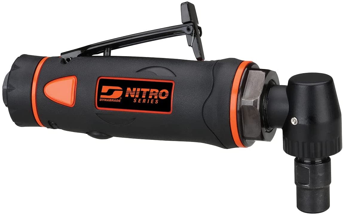 

Dynabrade (DGR51) 0.5 hp Right Angle Die Grinder | 1/4 3-piece Collet, 14000 RPM Pneumatic Motor | Compact and Lightweight, Easily Accesses Tight Are