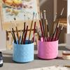 Drillless Cosmetic Brush Holder 360 Degree Rotating Spacious Makeup Organizers Cups For Desk Bathroom Countertop