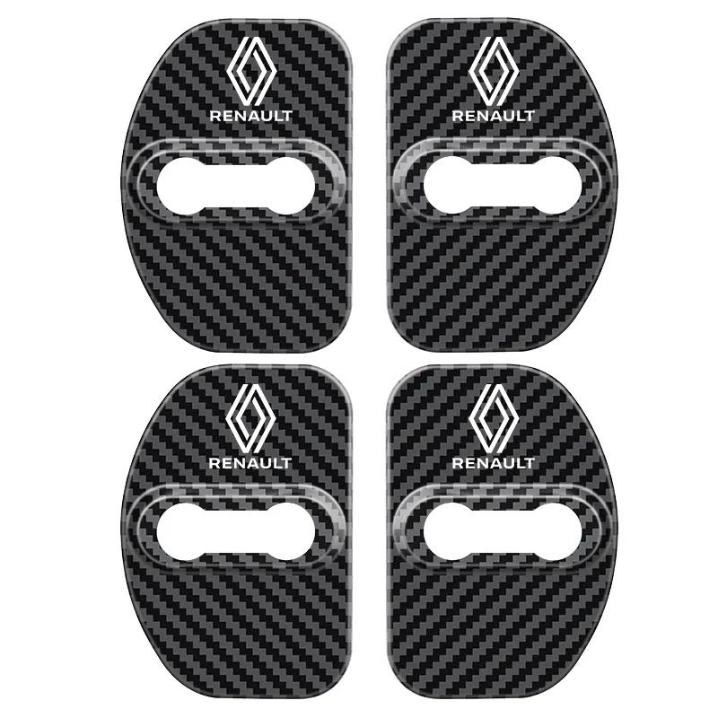 Interior Stickers For Renault Clio Captur Trafic Scenic 2 Megane 2 3 4 Kadjarle 4Pcs Titanium Alloy Car Door Lock Protective Cov
