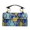able High-end Texture Light Snake Print Niche Design Versatile Handhold Bag Shoulder Bag Crossbody Bag Armpit