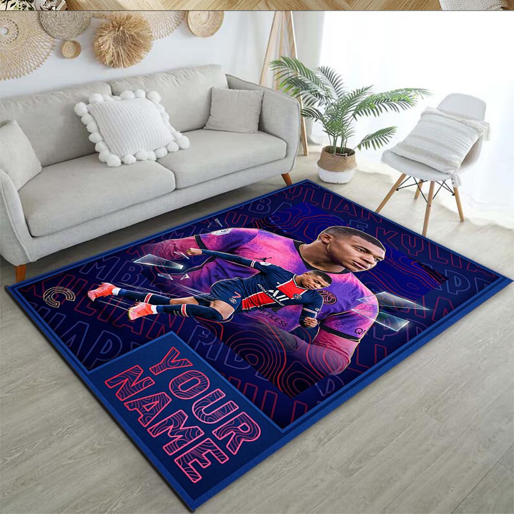 Mbappe Personalized Text Carpet Perfect For Outdoor Dining Room Dormitory Living Rooms Antislip Carpet Anime Office Decor Spiritual Gift