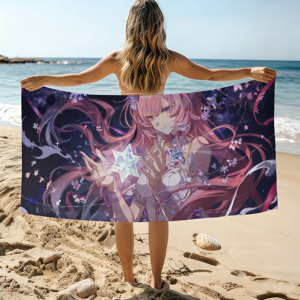 Game Honkai Star Rail Cyrene b Towel Beach Towel Oversized Quick Dry Towel Absorbent Soft Swim BeachTowels for Men Women