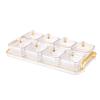 Home Living Room PET Plastic Compartment Snack Plate for Nuts, Dried Fruit, Sunflower Seeds, Fruit; Ideal for KTV Bars.