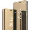 Slim Mirror Clear Holder Case For Samsung Galaxy S26 S25 S24 S23 S22 Plus Ultra Shockproof Leather Texture Wallet Protect Cover
