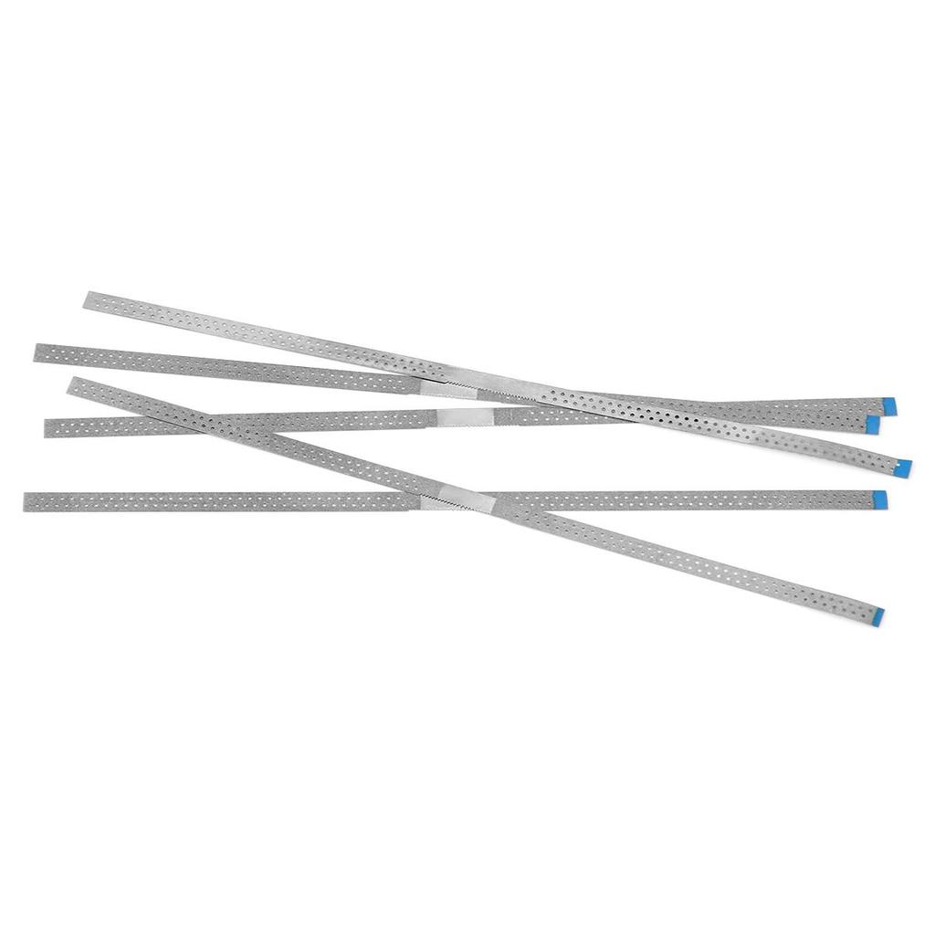 5pcs Dental Diamond Polishing Strips Stainless Steel Orthodontic IPR Strip Fine Medium Single/Double Side Composite Polish