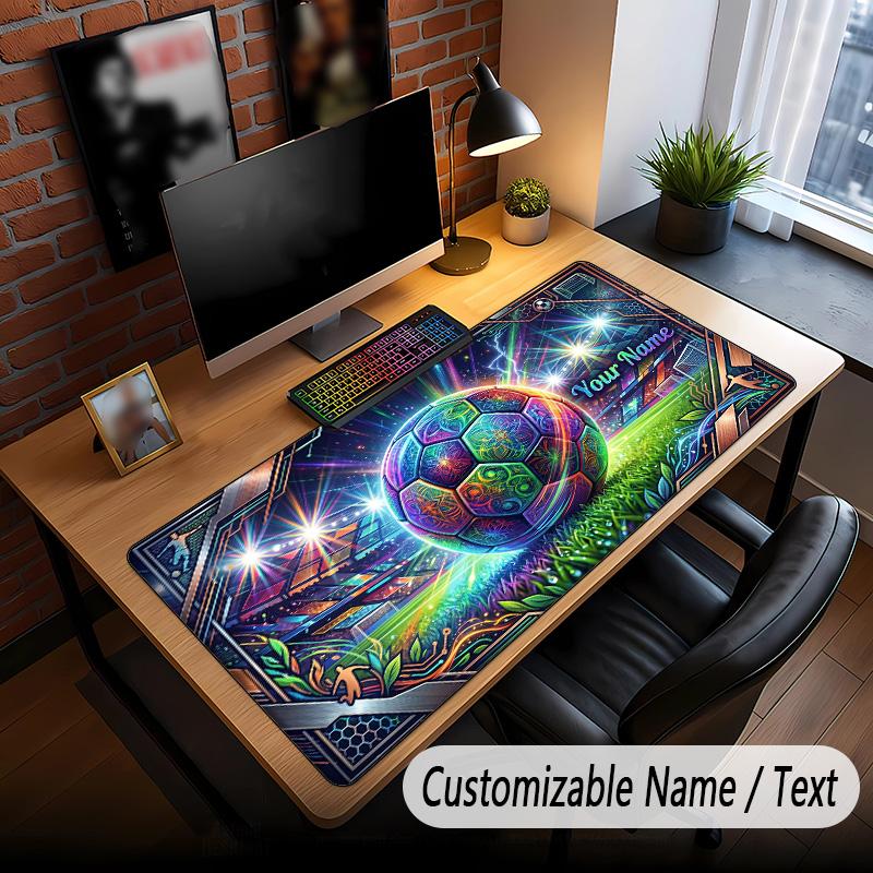 Tapis de Souris Personnalisé Thème Football Personnalisé Avec Nom Texte Tapis de Bureau Personnalisé Pour Bureau Décoration de Maison