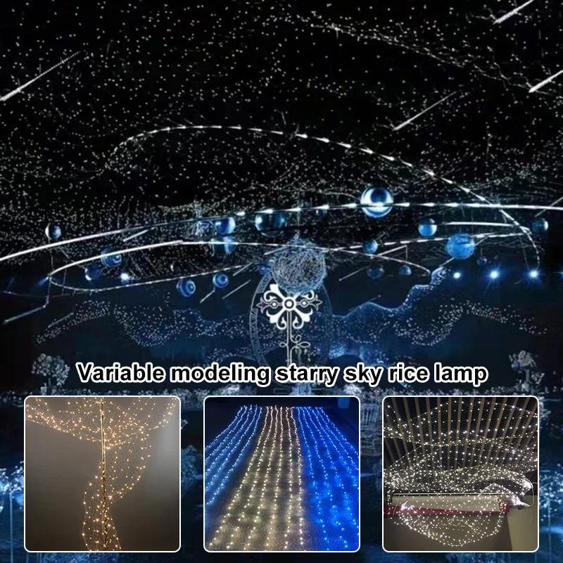 1x10meters LED Decoration Christmas Fairy Lights Outdoor Garden Street Party Wedding Ceilling Background Star Night Light Net