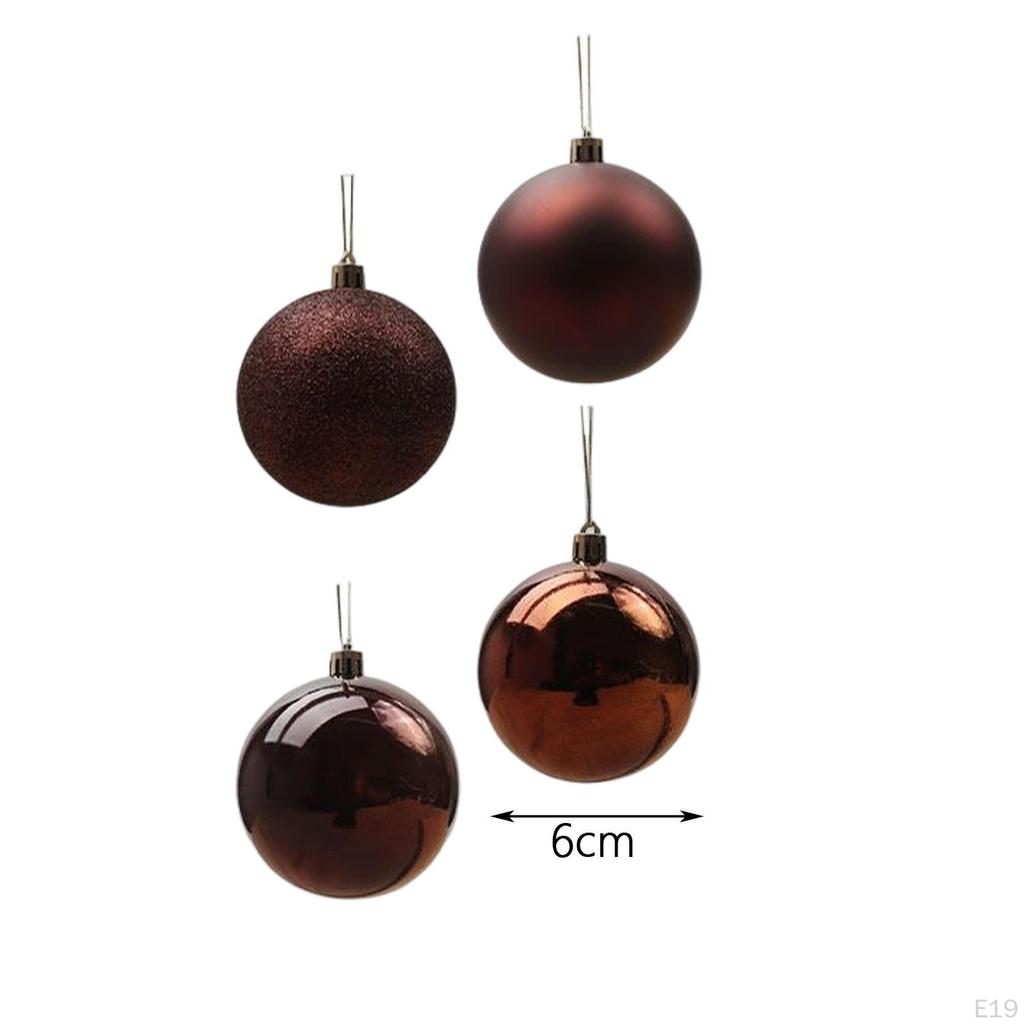 24 Pieces Christmas Tree Ornaments Shatterproof Hanging Xmas Balls for Outdoor Decor