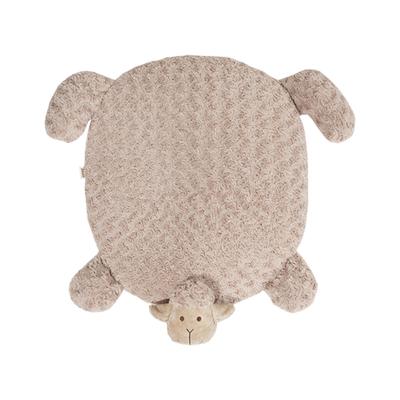 Pet Sleeping Mat Soft Elastic Skin Friendly Prevent Slip Sheep Shape Cat Bed Pad for Puppy Dog Milk Tea Color
