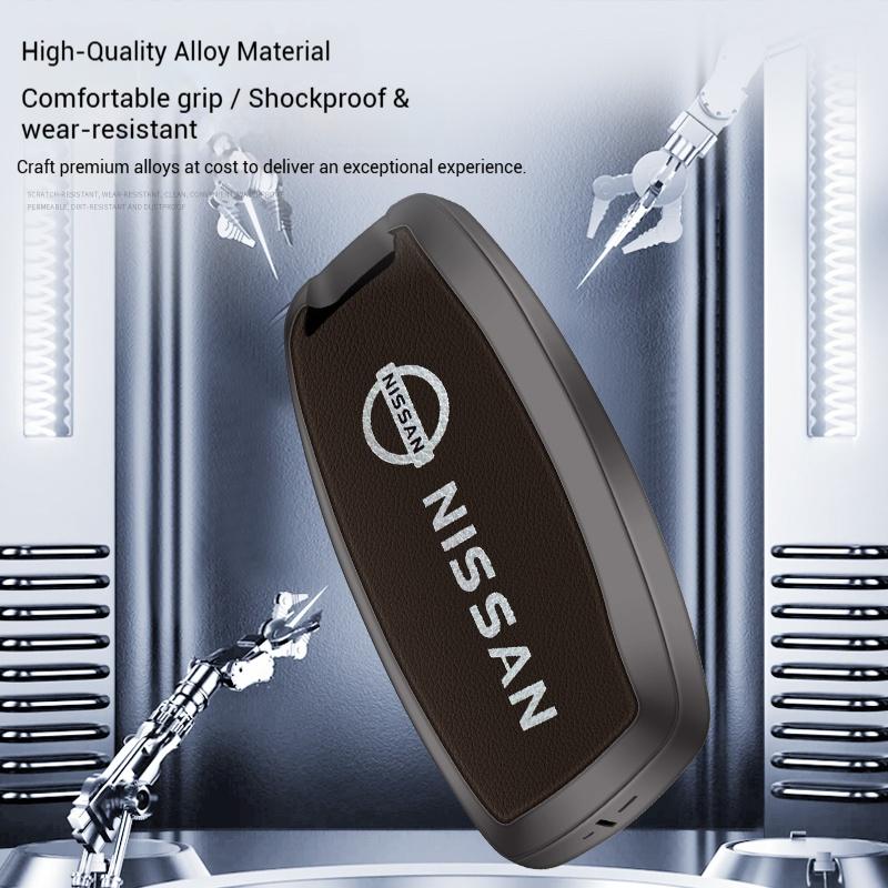 Car Zinc Alloy Key Case Key Bag Car Metal Key Shell For Nissan X-Trail Tiida Teana Juke Leaf Micra Almera Qashqai Sentra Serena