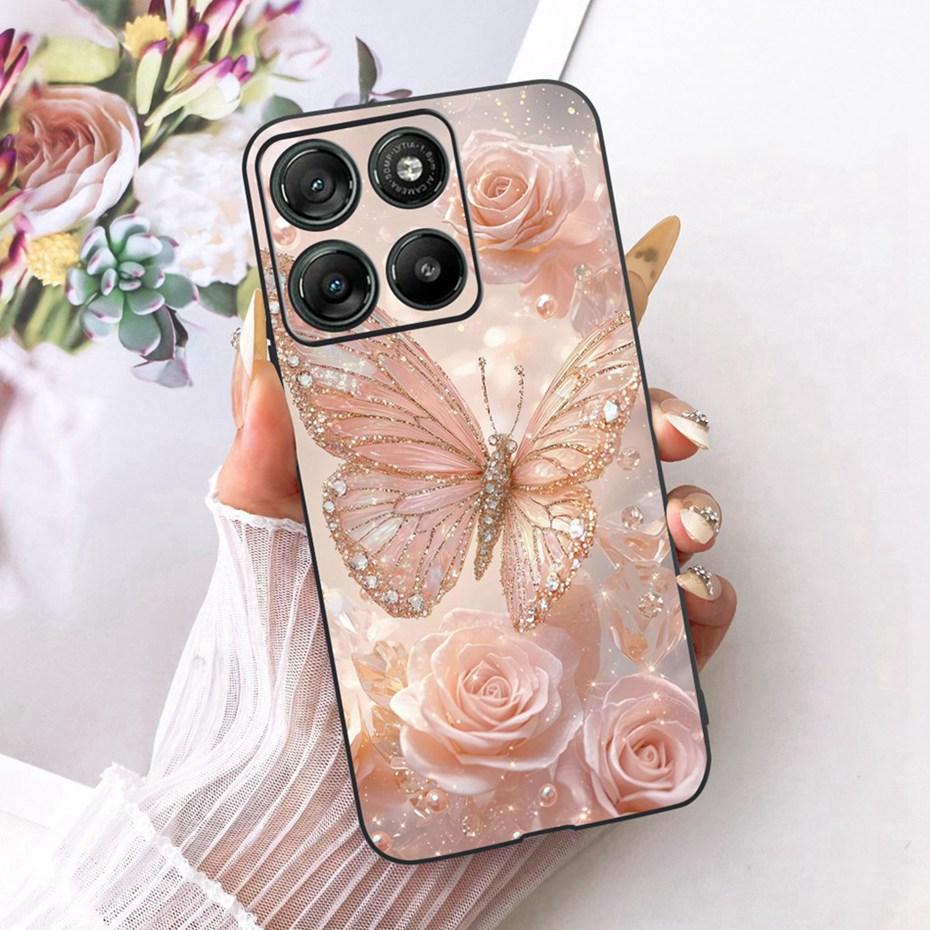 Modne etui na telefon z literami dla Motorola Moto G77 G67 Tylna osłona dla MOTO G67 G77 5G Miękkie czarne silikonowe etui