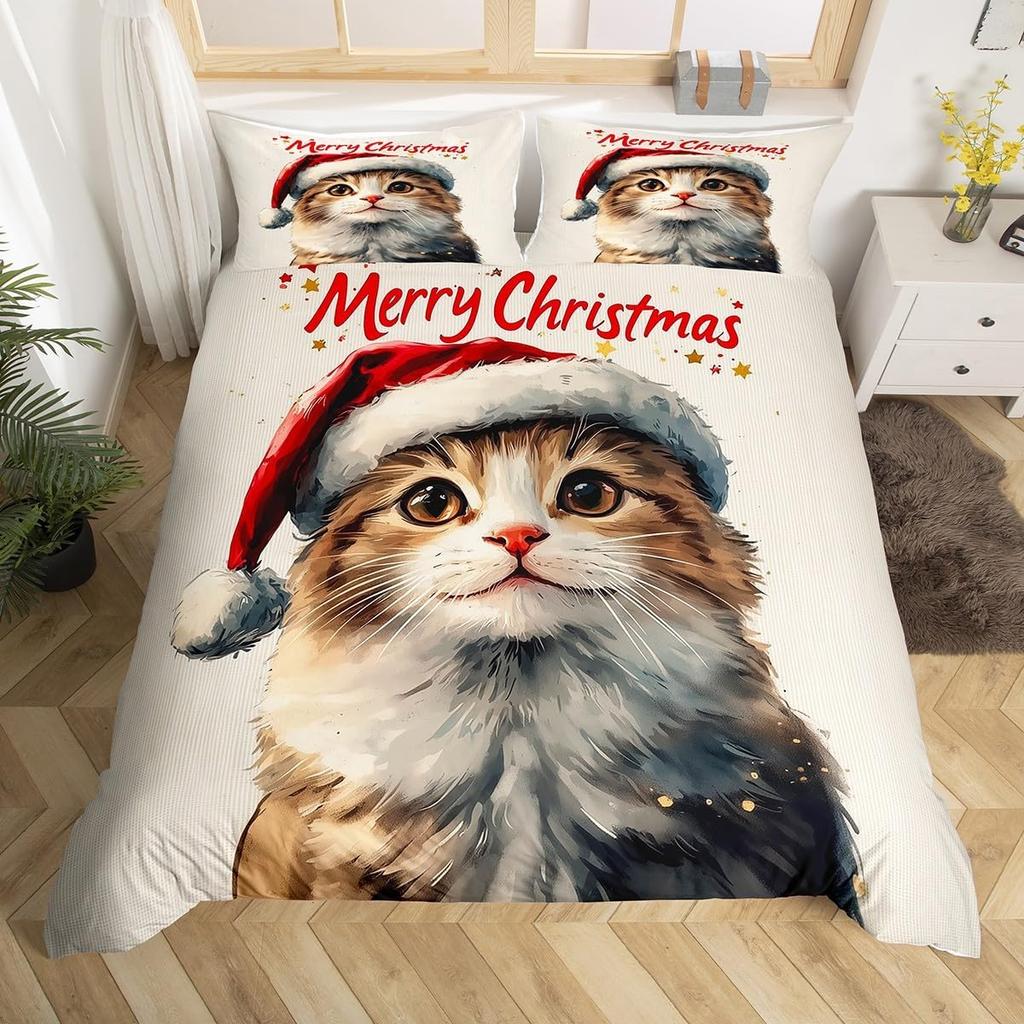 Comforter Merry Christmas King Size Cute Bedding Set For Kids Boys Girls Bohemian Room Decor Bedding Collection 3 Pcs