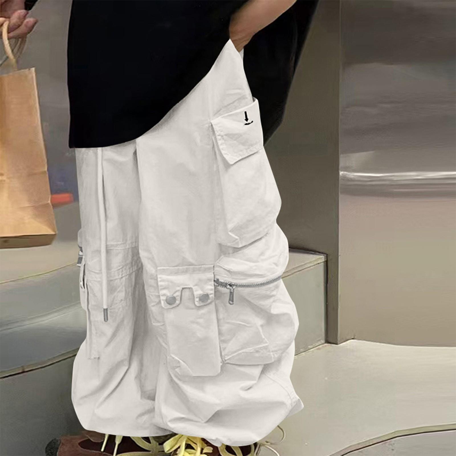 

Летние детские рабочие брюки, легкие и повседневные, модные однотонные длинные брюки для мальчиков и девочек 170 белый