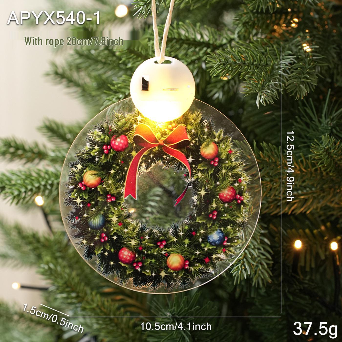 Cross-border Luminous Acrylic Christmas Tree Ornament