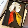 14momme 100 Natural Twill Silk Scarf for Women 65cm Neck Tie Double side Shawl Wrap High Quality Square Hijab Scarves