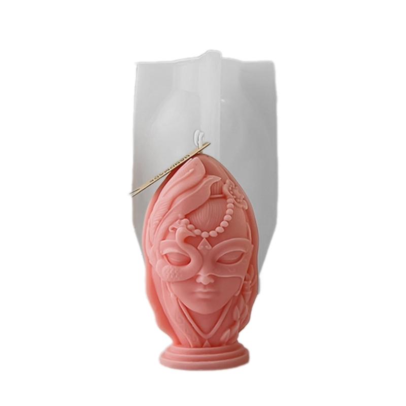 Silicone Crafts Moulds Candle Making Moulds Beauty Face Shaped Silicone Figure Mold Perfect Gift for Enthusiasts
