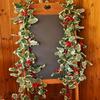 Red Berries Christmas Garland 2M Artificial Greenery Garland  Holiday Fireplace Mantel Table Decor