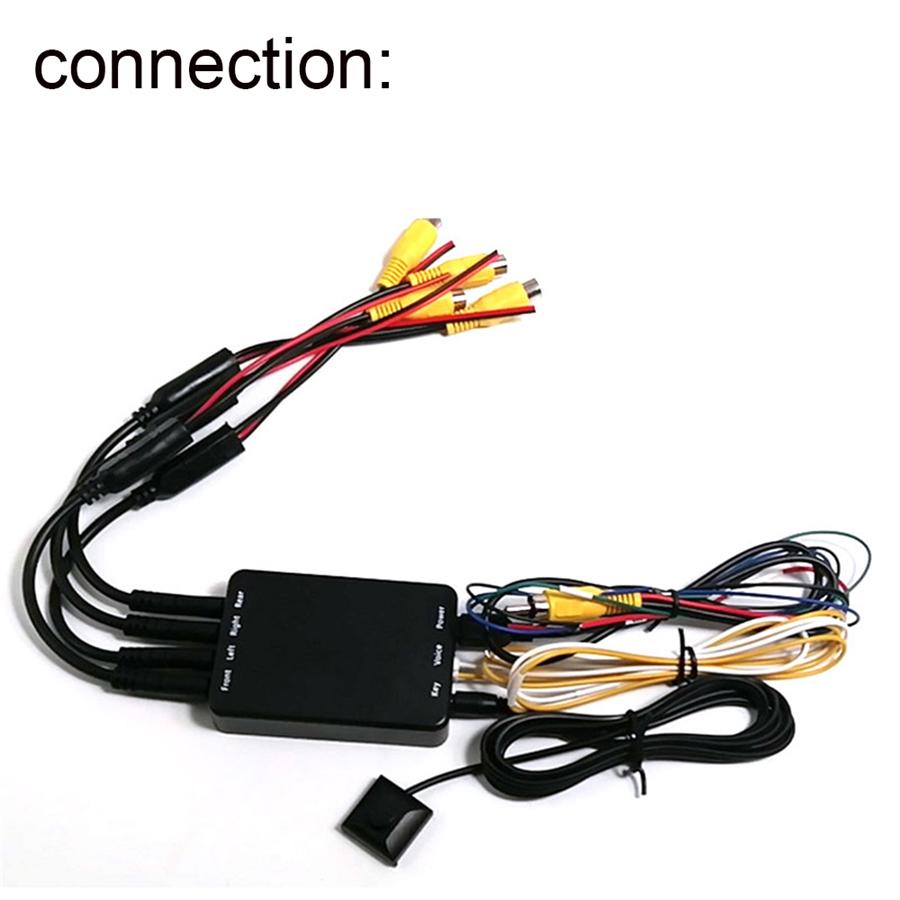 Parking system Switch Combiner Channel Converter Box 4 Way Camera Drive System