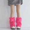 Winter Fuzzy Leg Warmers for Women Soft Stylish Plush Boot Toppers Covers In Bright Solid Color Furry Leg Sleeve Socks