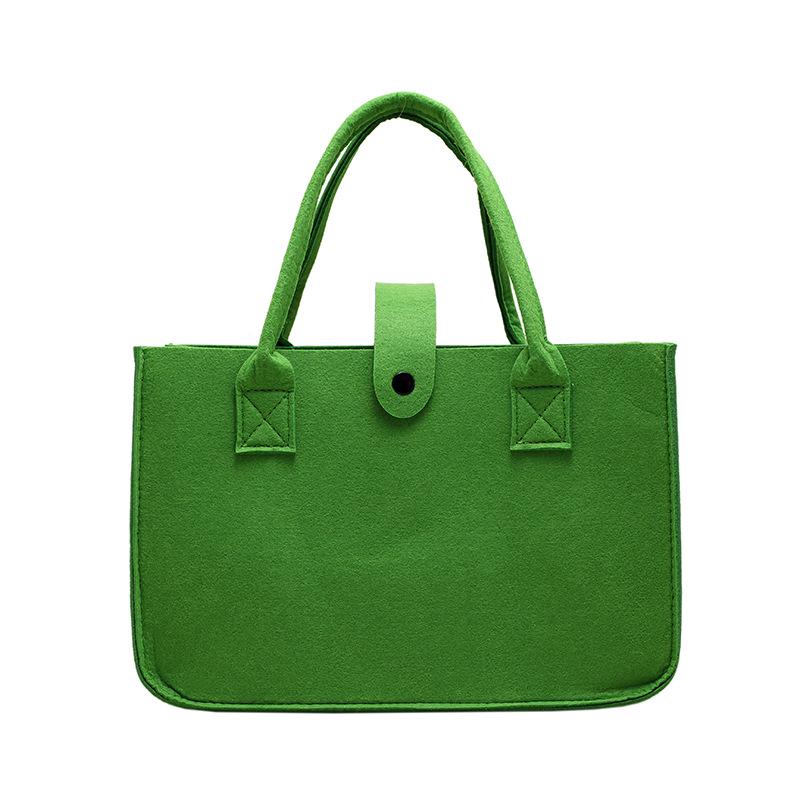 

Повседневная молодежная фетровая сумка-тоут в стиле Xiaohongshu 2025: Новая универсальная однотонная мода для женщин зелёный