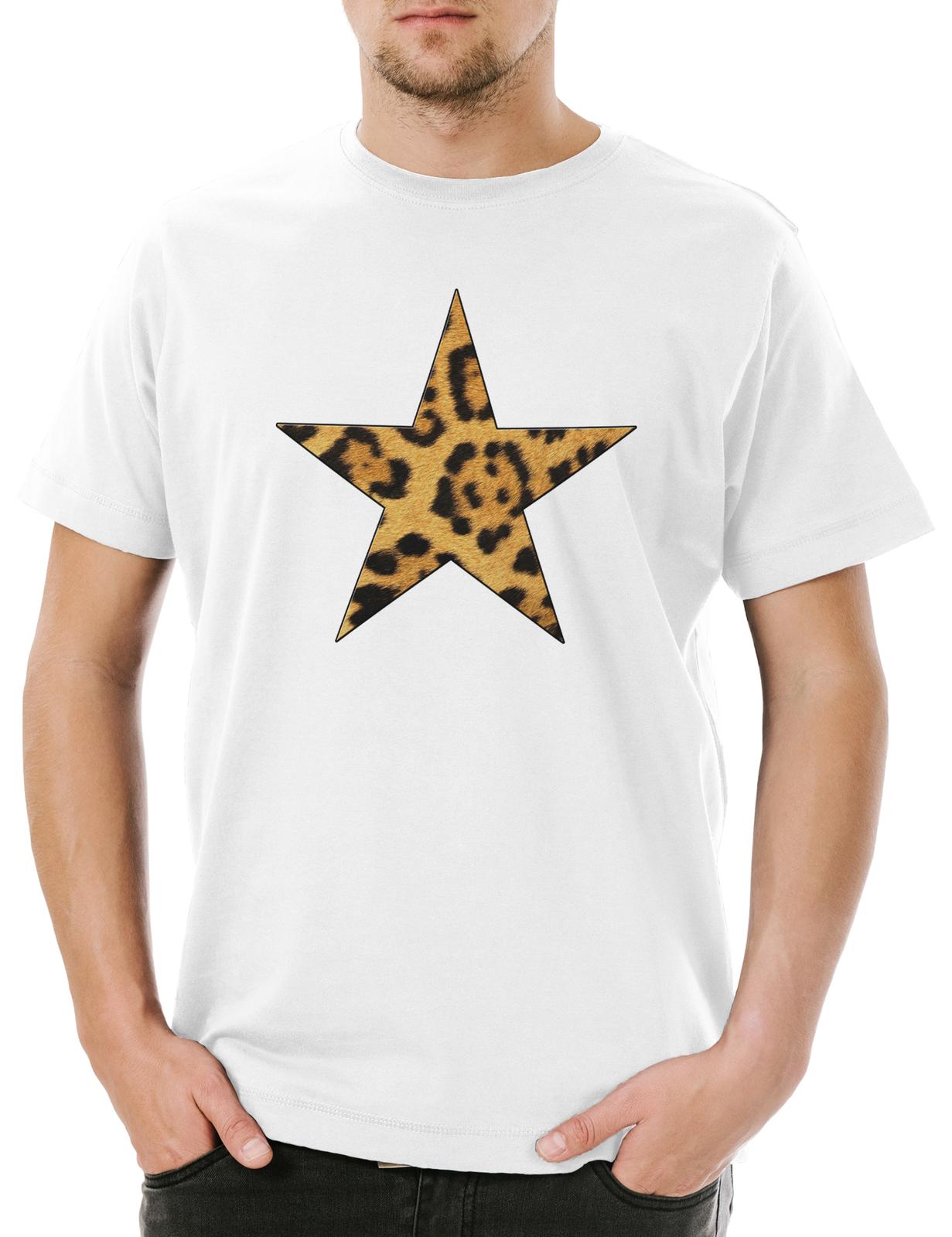 Rockabella Star I Men s T-Shirt Tattoo Nautical Rockabilly Leopard Star L