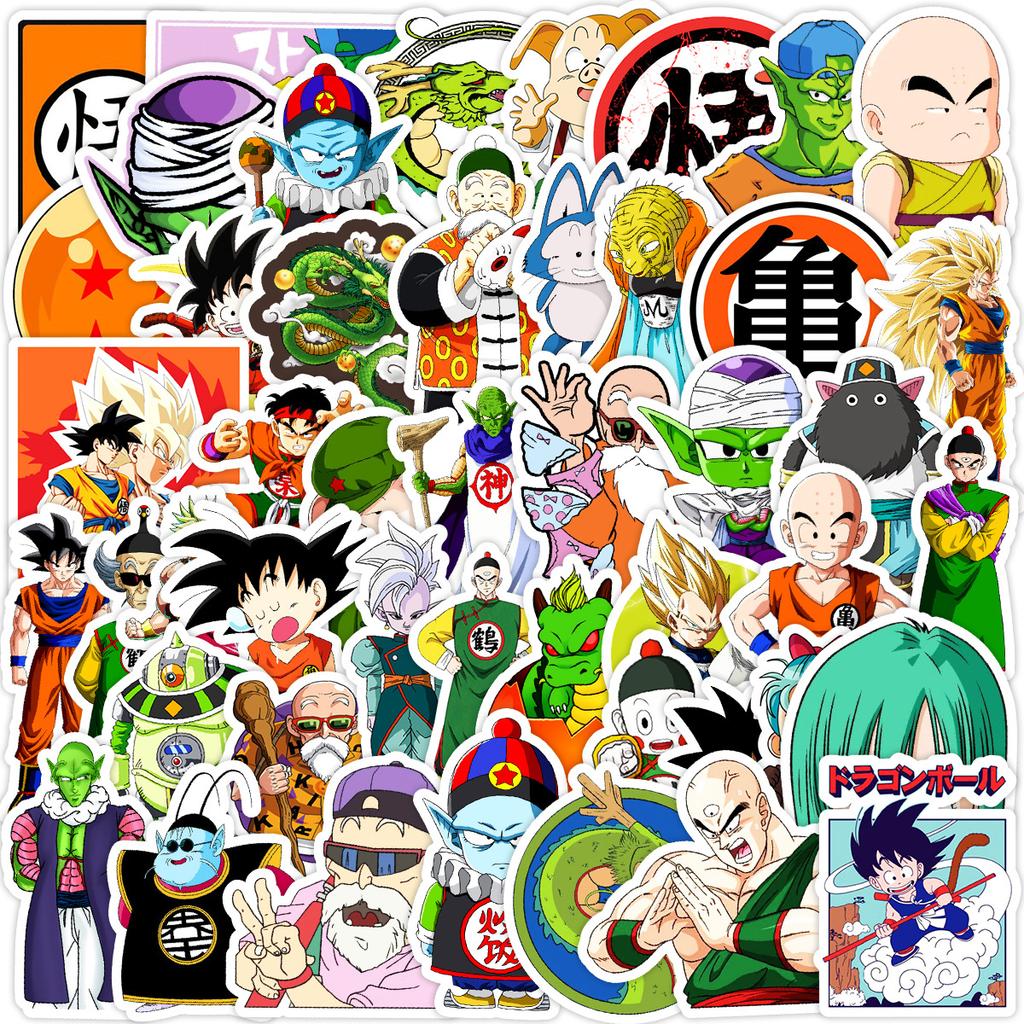 50 Japanese Comic Dragon Ball Graffiti Stickers Car Suitcase Mobile Phone Water Cup Decoration Stickers Waterproof Animation Stickers