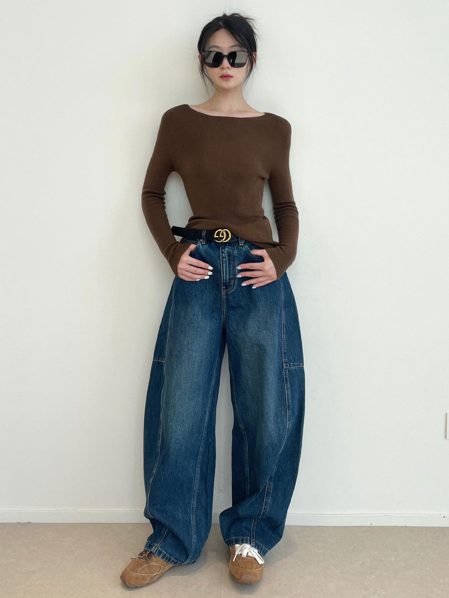 

Джинсы-кокон South Fish Light Deconstruction Arc - 100% длинноволокнистый хлопок для осени/зимы Size 30