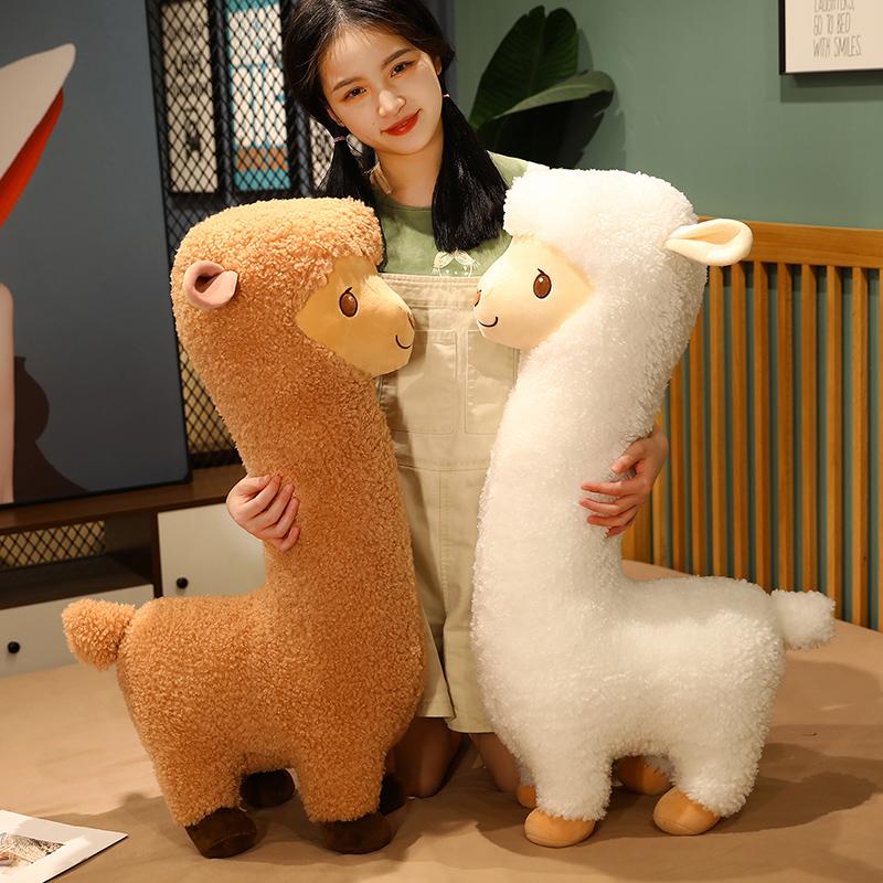 Adorable Sheep Llama Animal Dolls Lovely Alpaca Plush Toy Japanese Alpaca Gentle Stuffed Sleep Pillow Home Present