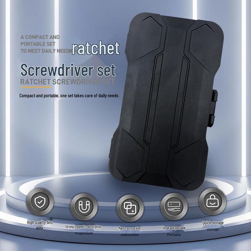 24-in-1 Portable Ratchet Screwdriver Set with S2 Bits for Household Repairs
