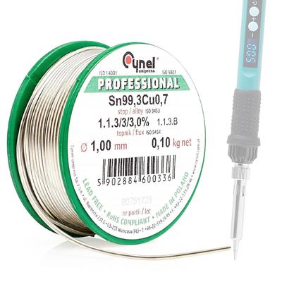 Cyna Cynel Bezołowiowa Sn99,3Cu0,7 1,00Mm 100G