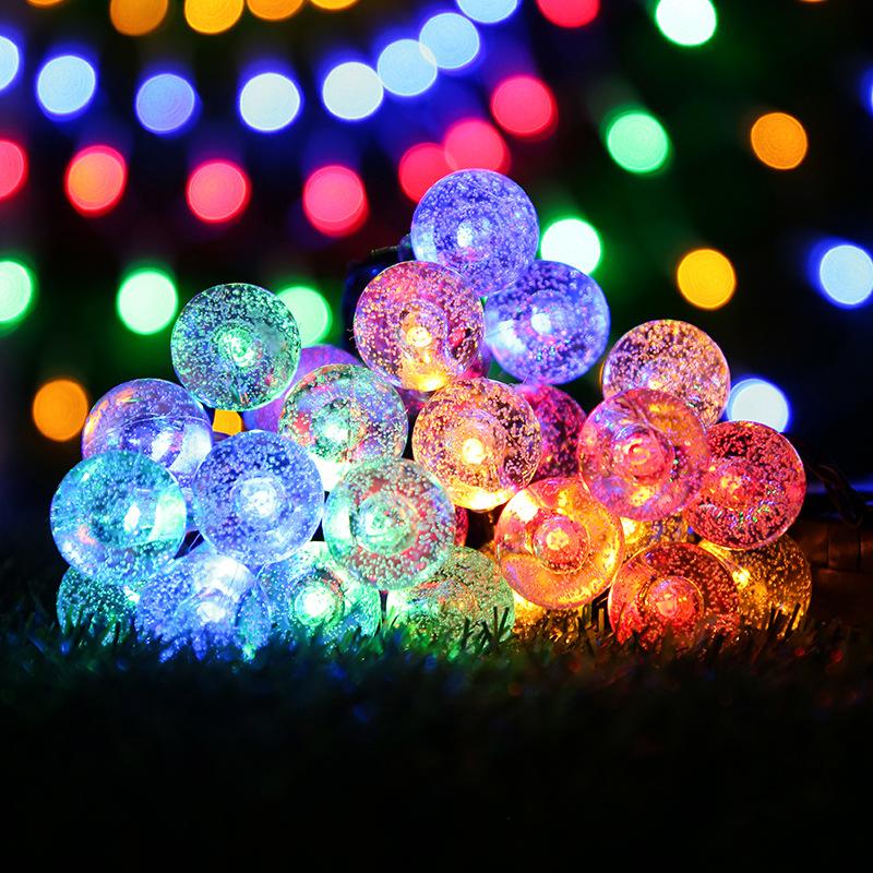 Solar String Lights Outdoor 200 LED Crystal Globe Light 8 Modes,Waterproof Patio Lights for Garden Yard Christmas Party Decor