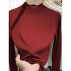 Autumn and Winter Half High Neck Base Sweater Women's Sweater Slim Fit Long Sleeve Knitted Sweaters Women Tops Fashion Casual Slim Fit Pullovers 25674