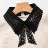 Vintage Embroidery Fake Collar For Women White Lace Hollow False Detachable Collar Lapel Shirt Tie Necklace Clothes Accessory