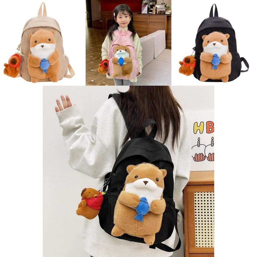 Adorable Cartoon Nylon Backpack For Kids With Large Capacity And Breathable Design