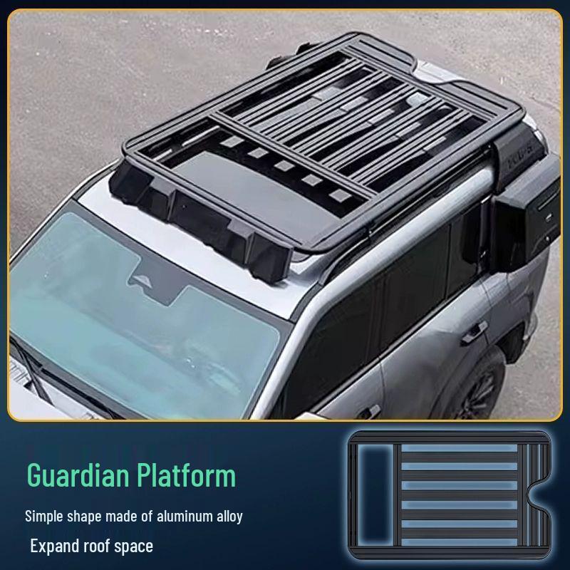 Equation Leopard Roof Rack Frame Extension with Folding Ladder for Off-road Modification
