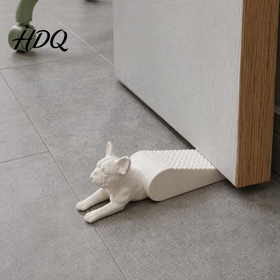 Cale-porte Imprimé en 3D Bouledogue Français Butée Cale Forme de Chien Butée de Porte Décoration de Maison Créative Antidérapant Sans Percage Sol Butée de Porte pour Bureau