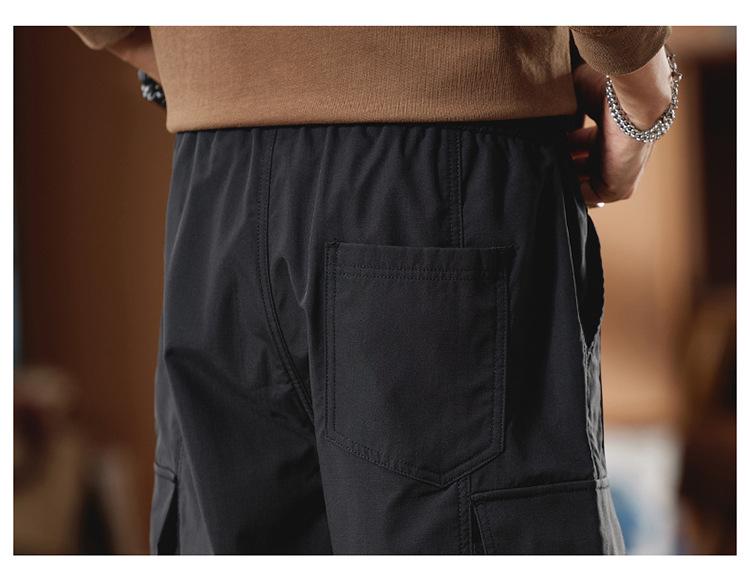 Shanggu Men's Retro Waterproof Loose Casual Pants for Autumn and Winter