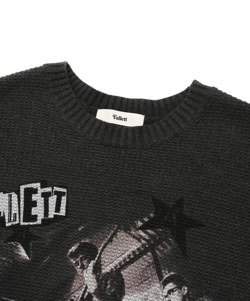 FALLETT Underground Long Sleeve Knit Charcoal
