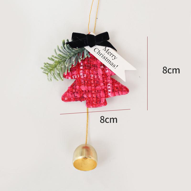 Christmas Bell Hanging Decoration Doorbell Christmas Party Hanging Decoration Creative Glitter Christmas Tree Keychain Pendent