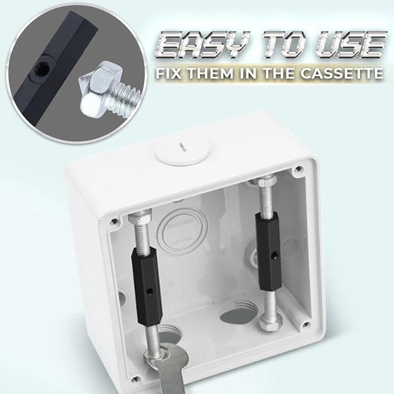 10pcs Wall Switch Socket Cassette Repairer Adjustable Cassette Screws Support Rod with Wrench 86/118 Type Electrical Accessories