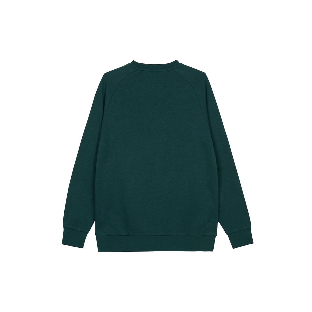 Adidas Casual Solid Color Long Sleeve Sweatshirt Men Tops Dark-Green ADICSTL06-GNG