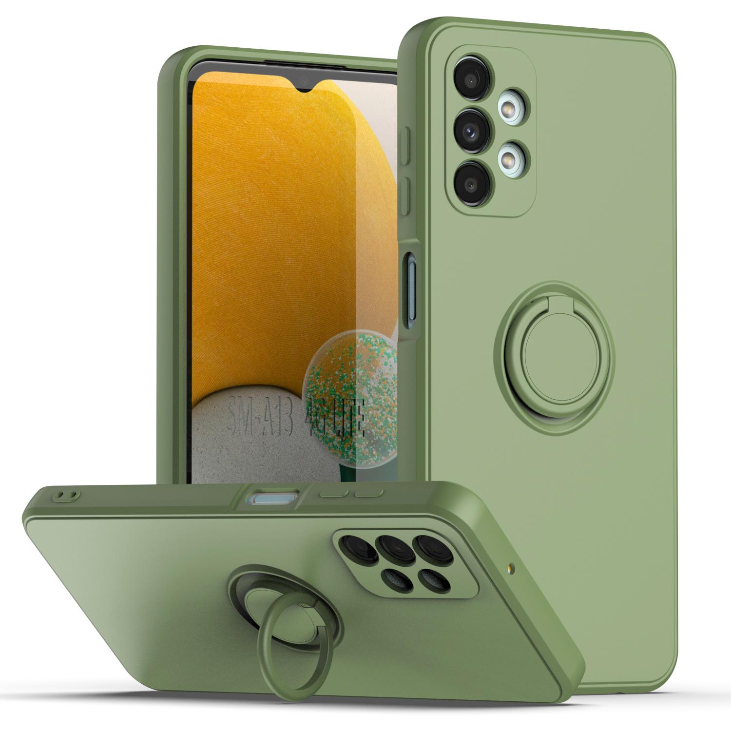 

For For Samsung Galaxy A03 A11 A12 A22 A30 A33 A32 A51 A52 A71 A72 Magnetic Ring Holder Cover Luxury Liquid Silicone Case For Galaxy A73