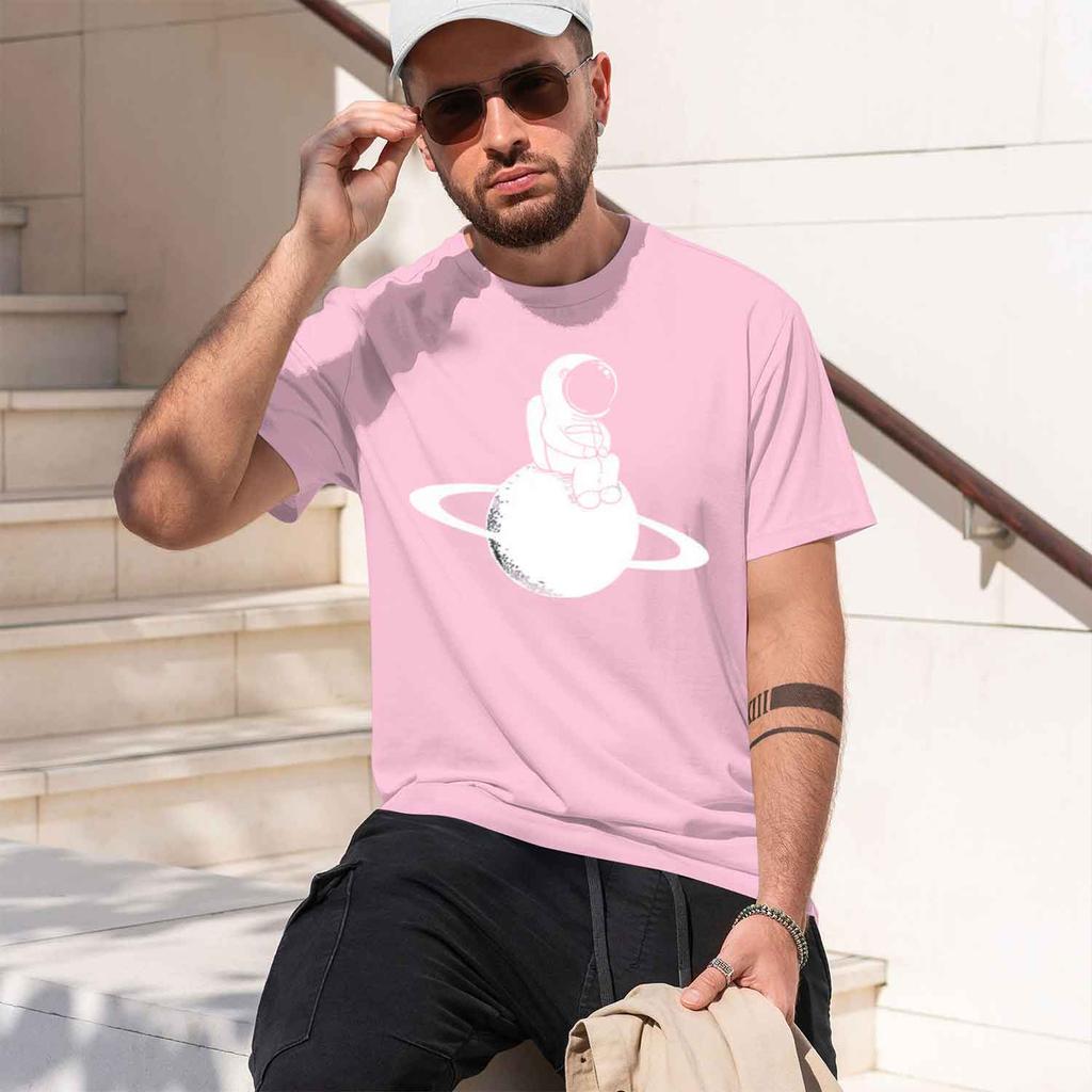 2026 New Model Unisexs Tshirt 100 Cotton Short Sleeve Space Print Unisex T Shirt Casual Summer Loose Unisex Tshirt Cool Tshirt Male T