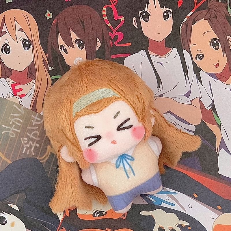 Japanse Anime Hirasawa Yui Akiyama Mio Gezichtsborduurwerk Pluche Gevulde Pop Schattige Schoudertas Hangende Ornamenten Verjaardagen Cadeaus