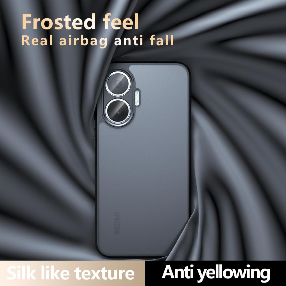 Airbag Super Protection Soft TPU+PC Clear Matte Back Cover For Xiaomi Poco F7 PocoF7 5G Phone Case