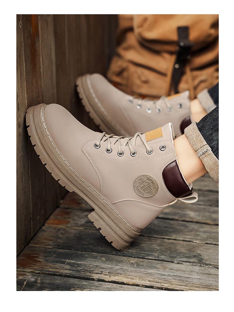 Velké žluté pánské voděodolné boty Martin nadměrné velikosti - Podzim/Zima Protiskluzová bezpečnostní pracovní obuv a turistické boty