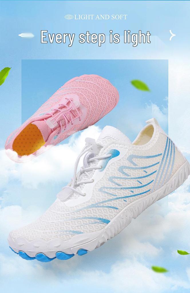 Cross-Border Breathable Outdoor Water Shoes: Five-Finger Barefoot, Non-Slip for Hiking, Rafting, Beach - Men & Women.